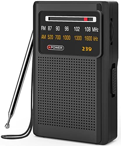 Radio AM FM Portable De Poche, Mini Radio Stéréo Rechargeable Avec Puce De Traitement DSP