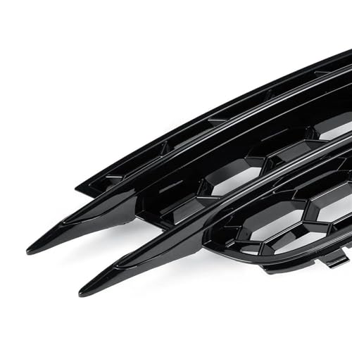 Parrilla de luz antiniebla delantera en malla negra para Audi A6 C7 Sedan de 2012 a 2015 2