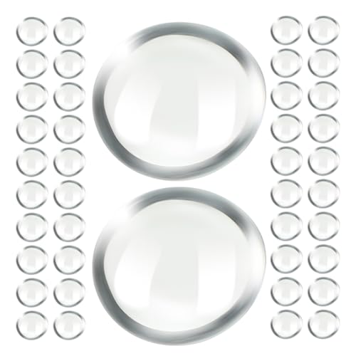 IWOWHERO 200pcs Glass Flat Beads Clear Bead Rocks Stone Decor Glass Decor Stone Adornments for Aquarium Fish Tank Landscaping Decor Gardening Decor Beads Pot Stones Transparent