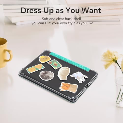 Image of CoBak Case for 7 inch Ereader 2024 - New PU Leather Cover and Clear Soft Silicone Back Cover with Auto Sleep Wake Feature