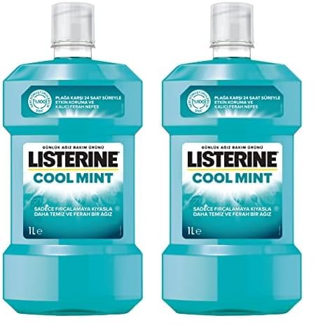 listerine cool mint ağız bakım suyu 1000 ml 2li paket
