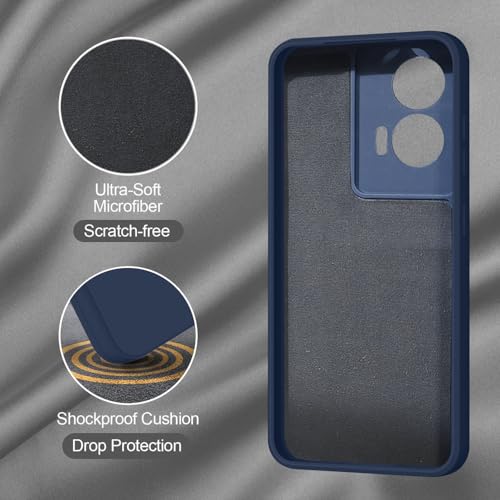 Image of SBMS Silicone Back Cover Case for Motorola Edge 50 Fusion 5G / Moto G85 5G / Moto G96 5G | Soft Micro-Fibre Lining Inside | Camera Protection Bump | Shockproof Back Cover Case for Moto G96 5G (Blue)