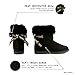 Juicy Couture Women's Slip On Winter Snow Boots Warm & Insulated Fur Lining Comfortable Fashion Booties-King 2-Black Micro-7