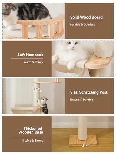 Torre Para Gatos De Piso A Techo Ajustable De 5 Niveles miniatura 3
