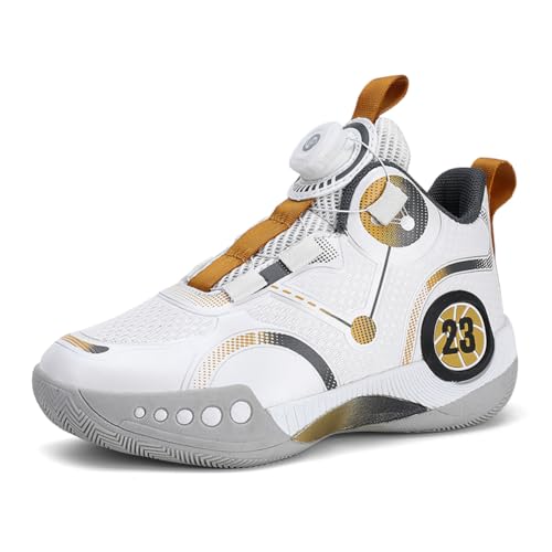 Chinesische Stil Unisex High-Top Sneaker - Modische Eltern-Kind & Paar Schuhe, Trendige Campus-Sneaker mit Hongkong-Design, Freizeitschuhe Atmungsaktive für Damen und Herren Weiß 33EU