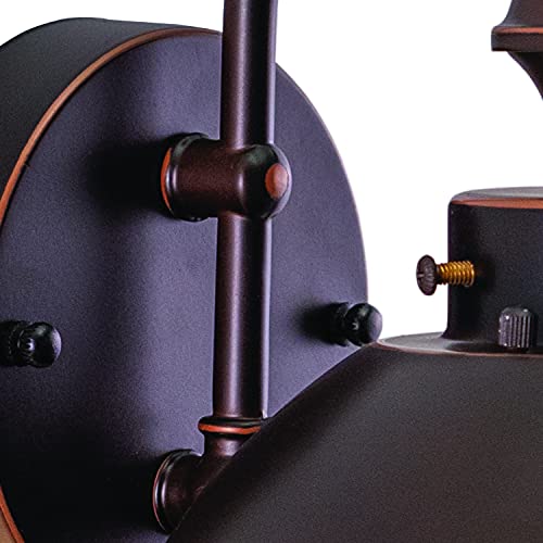 Vaxcel Farmhouse Outdoor Porch Light - Harwich 8" Oil Rubbed Burnished Bronze Coastal Wall Sconce With Clear Seeded Glass Shade, Indoor-Outdoor Barn Lighting For Garage, Front Door, Patio, Entryway #TOP3