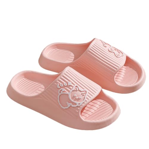 Loizziuy Cute Bear Slippers for Women Breathable Non-slip Open-Toe Summer Slippers Home Outdoor Sandals for Comfort