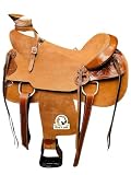 FEED N CARE Wade Tree Western Leather Roping Ranch Work Horse Saddle Size 10" to 18" Inches Seat Available (10" Inch)