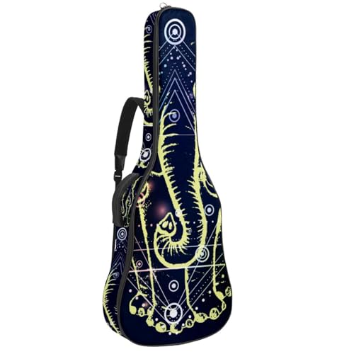 Housse de guitare en tissu Oxford épais rembourré avec boucle de suspension et sangle de cou Motif éléphant abstrait 101,6 cm, Multicolore., 42.9×16.9×4.7 in, Sac de transport tendance pour guitare - Les Beatles, Paul McCartney, John Lennon, RIngo Starr, George Harrison Housse de guitare en tissu Oxford épais rembourré avec boucle de suspension et sangle de cou Motif éléphant abstrait 101,6 cm, Multicolore., 42.9x16.9x4.7 in, Sac de transport tendance pour guitare