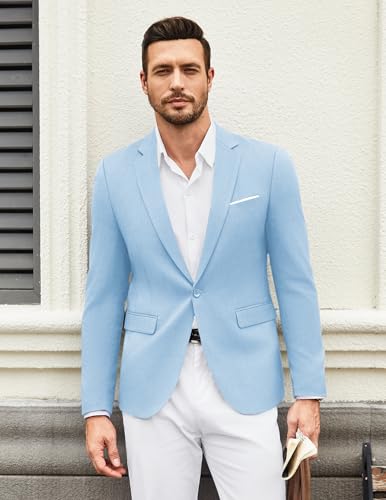 Image of COOFANDY Mens Casual Blazer Suit Jackets One Button Sport Coats Lightweight Business Sports Jackets