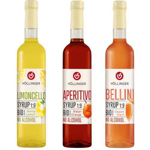 Sirops Viva Italia Cocktail Bio Höllinger Concentré 1:9 Limoncello Aperitivo Bellini
