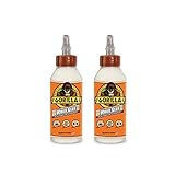 Gorilla Wood Glue, 8 Ounce Bottle, Natural Wood Color, (Pack of 2)