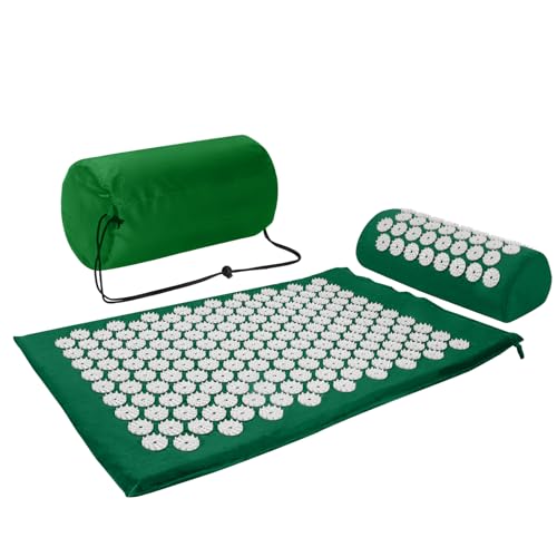 Esterilla de acupresión, esterilla de acupuntura para aliviar el dolor de cuello y espalda, esterilla de acupresión con relajación muscular y alivio del estrés, Shiatsu para aliviar la ciática, color
