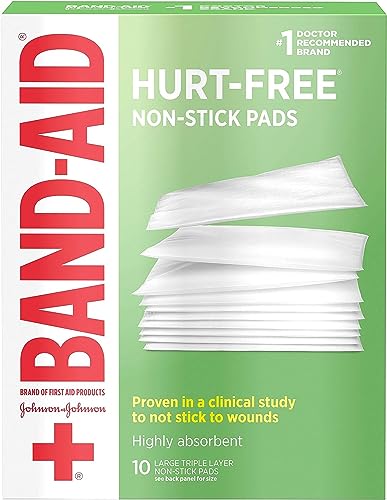 BAND-AID First Aid Non-Stick Pads Large 3 in x 4 in 10 ea (Pack of 7) Packaging May Vary