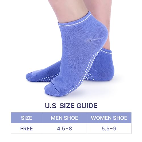 HOMSSEM Grip Socks – 8-Pairs Unisex Non-Slip Socks for Yoga, Pilates, Hospital (Black 8p)2