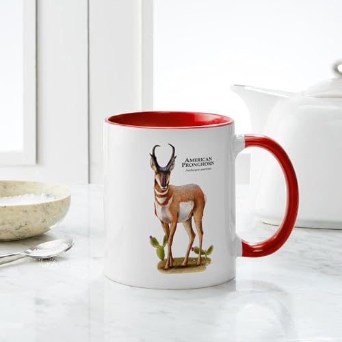Taza de cerámica de 11 oz con diseño American Pronghorn miniatura 6