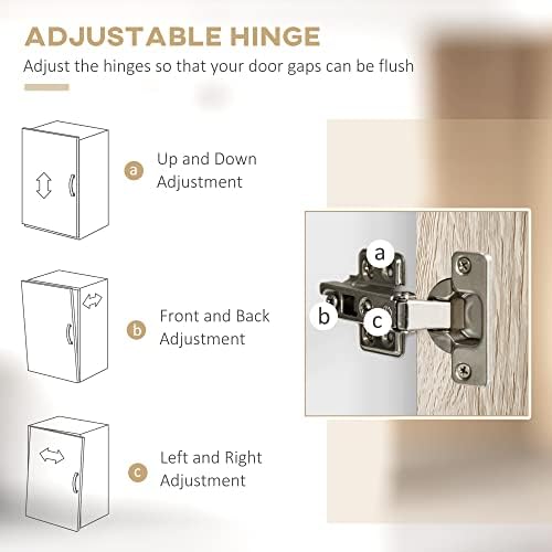 HOMCOM Kitchen Cupboard Sideboard Storage Cabinet Unit with Counter Top, Adjustable Shelves, Drawers for Dining Room, Living Room