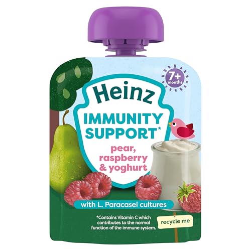 Heinz Baby Food Pear, Raspberry & Yoghurt Immunity Support Pouch 85g