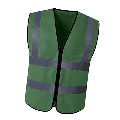 Generic Colete de Segurança Reflexivo, Colete Impermeável Sem Mangas, Motocicleta Automóvel, Verde