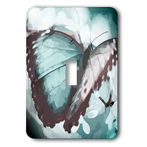 Interrupteur à bascule Aqua Abstract Butterfly 3dRose lsp_48599_1 pour décoration murale