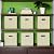 Household Essentials 82-1 Foldable Fabric Storage Bins | Set of 6 Cubby Cubes with Handles | Natural, 6 lbs