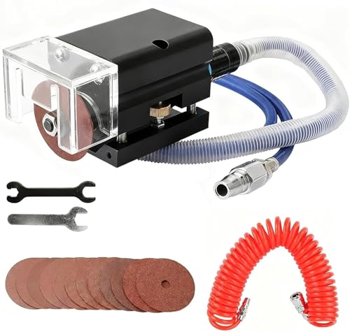 Image of Portable Groove Grinding Machine, Pneumatic Nick Grinder With 30000RMP, 4.2ft Air Pipe, 50mm Cutting Wheel, Handheld Connection Point Opener For Flat Die Cut Solid Board Dies