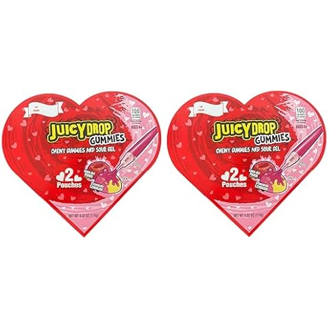 Juicy Drop Gummies, Chewy Gummies and Sour Gel, 2 Pouches, 4.02 oz, 2 pack Cover