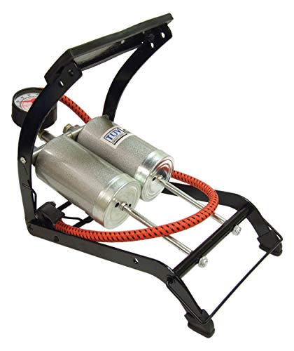 Streetwize - Deluxe Twin Cylinder Foot Pump - With 270 Gauge - Suitable for inflating tyres on Cars, Motorcycles & Bicycles