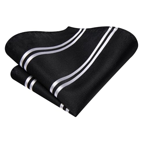 Image of Hi-Tie Mens 70inches Tie Set Extra Long Necktie for Men Cufflinks Handkerchief Big Tall Men Business Wedding
