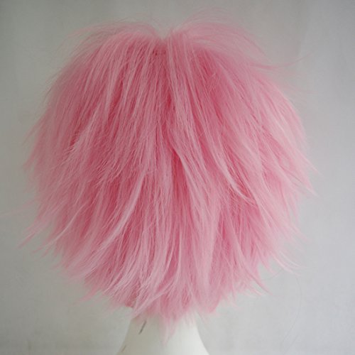 labeaut max beauty unisex anime short cosplay short wigs with bangs heat resistant hair for party and halloween for gift  free cap