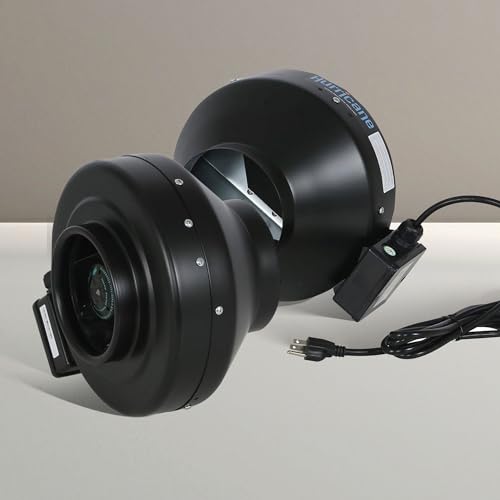 Ventilador Inline Comercial Hurricane de 6 pulgadas para filtros Phresh y Black Ops, ideal para ductos Ideal-Air y abrazaderas, y controles de ventilación Titan (paquete de 2) miniatura 6