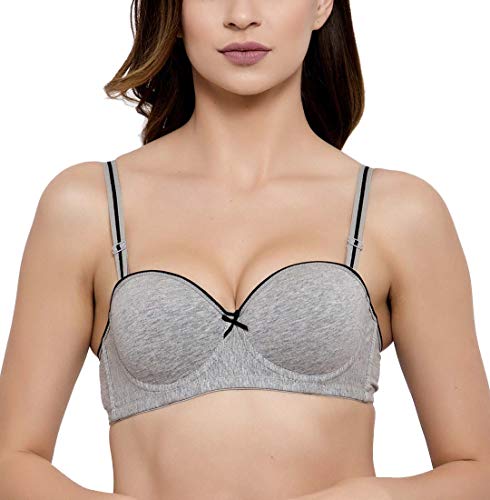 Image of Brachy Women's T-Shirt Demi Cup Padded Underwired Push up Bra BCA DUPPERPIP1