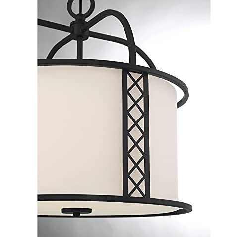 Savoy House 7-8202-3-89 Rockford 3-Light Pendant Light In Matte Black (18" W X 18" H) #TOP5