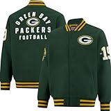 Ultra Game NFL Official Adults Classic Varsity Coaches Jacket Coat - Unisex, Green Bay Packers, Team Color, Large