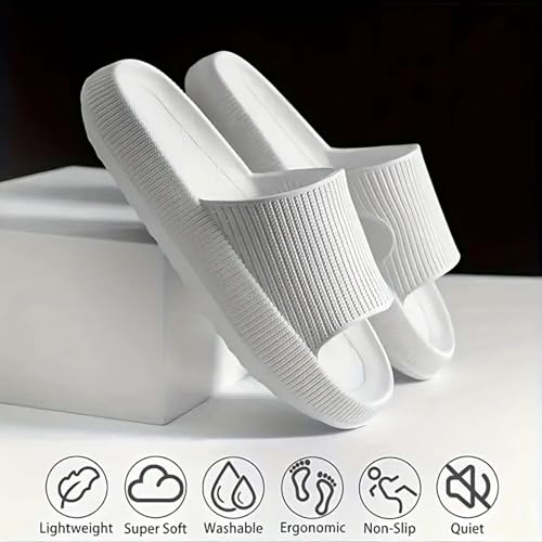 Cloud Slippers for Women and Men Massage Thick Sole Non-Slip Shower Slippers Bathroom Super Soft Comfy House Cloud Slide Slippers for Indoor and Outdoor4