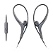 Sony MDR-AS410AP/B - Sport - Earphones with mic - in-Ear - Over-The-Ear Mount - Gray