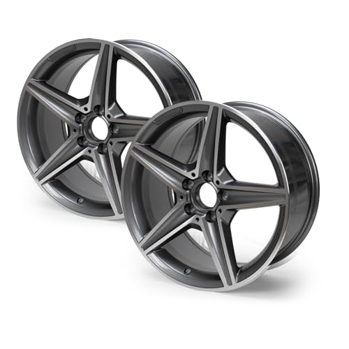 18" x8.5" Alloy Wheel Rim Compatible with 1994-2024 Mercedes Benz E200 E260 E300 E350 S320 S400 S450 S500, 18 Inch Replacement Car Rim, 5x112 Bolt Pattern, ET35 Offset, 66.6mm Hub Bore, Set of 2