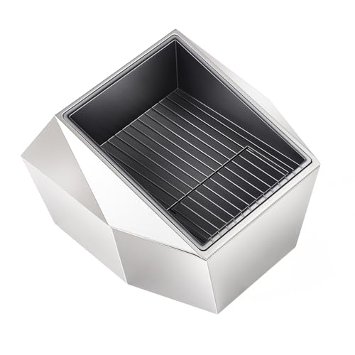 Image of Rear Trash Can for Tesla Model Y 2021-2025,Rear Center Console Organizer Storage Box Garbage Can Bin for Tesla Model Y Accessories,Cybertruck Style Under Seat Garbage Can