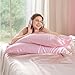 Bedsure Satin Pillowcase 2 Pack Similar to Silk Pillow Cases Standard Size, Pillow Case for Sleeping Women with Envelope Closure, Gifts for Women Men, Pink, 20x26 Inches, 2pcs