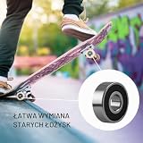 20 sztuk podwójnie ekranowanych łożysk kulkowych do deskorolki 608ZZ, srebrne łożyska zapasowe do longboard, wrotki i hulajnogi