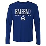 500 LEVEL Premier League Carlos Baleba Brighton & Hove Albion Elite Adult Men's Long Sleeve T-Shirt (Royal Blue, XL)