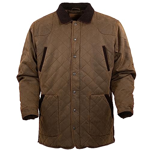 Outback Trading Company Men's Harlow Barn Durable Casual Lightweight Outdoor 2-Way Zipper Quilted Jacket with Pockets