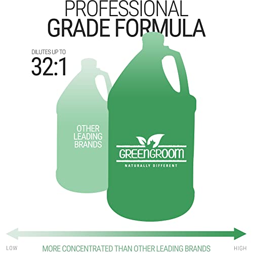 Green Groom Odor Eliminator Dog Shampoo, 1 Gallon - Crafted With Odortrol, All Natural Ingredients, Antioxidant Rich, Eliminates Smelly Pet Odors, Powerful Deodorizing Formula, Professional Grade #TOP5