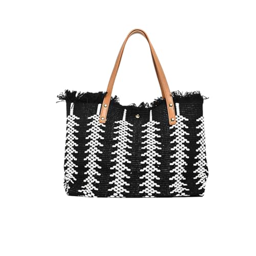 ●ILLIGO● IG Color Block Beach Shoulder Bag Navy 25SMBAG09N Hobo Bag for Women,Color-Block Beach Shoulder Bag with