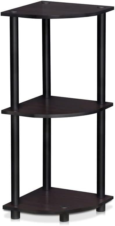 Furinno 5-Tier Corner Shelf, Wood, Beech and White, one size