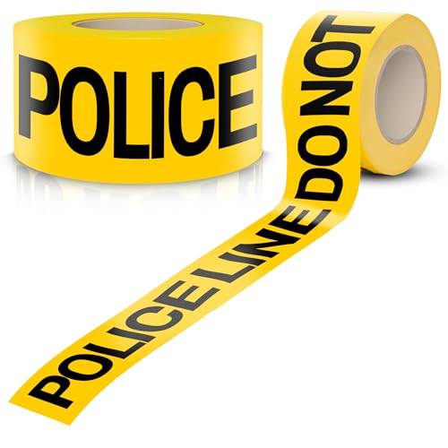 OLANZU Police Tape Do Not Cross Tape, 3" x1000ft, Non-Adhesive