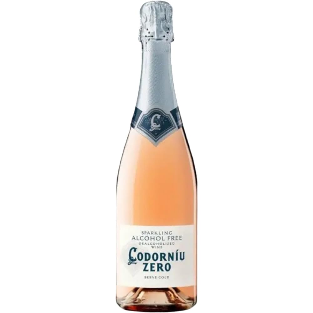 Codorníu Zero Vino Espumoso sin Alcohol, Blanco y Rosado, Pack 2 Botellas, Desalcoholizado
