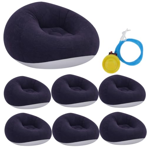 Image of 6 Pcs Inflatable Bean Bag Chairs with Pump, Blow up Couch for Kids & Adults