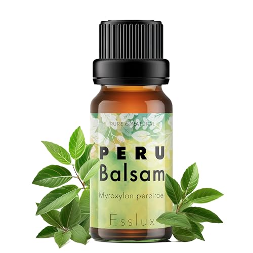 Image of Esslux Peru Balsam Essential Oil - 100% Pure & Natural | Indulge in the Rich, Sweet Aroma for Skin, Hair & Aromatherapy - 10 ml