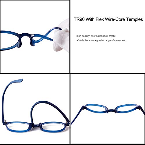ADEWU Kinderbrille Ohne Stärke Blaulichtfilter Rund Oval Brillenfassung Brillengestell Anti Blaulicht Brillen TR90 Rahmen für Mädchen und Jungen